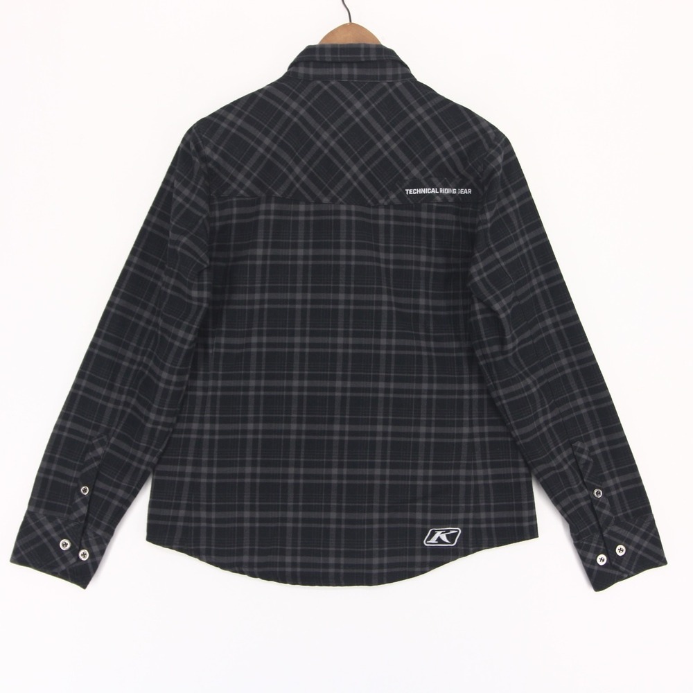 Klim Upland Flannel Shirt Womens M Black Plaid Long Sleeve Button Up Outdoor - Picture 2 of 10